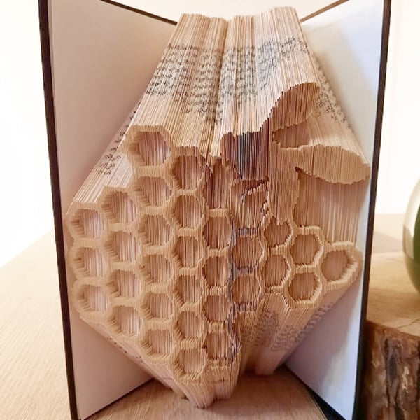 Bee with Honeycomb COMBI Book Folding Pattern - EMAILED PDF PATTERN
