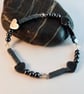 Hematite Heart Bracelet With Swarovski Crystals - Handmade In Devon - Image 10