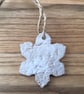 Christmas decoration, ceramic snowflake, ceramic hanger, handmade decoration - Image 7