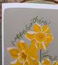 March Birth Flower Card, Jonquil, Birthday Card, Floral Greeting Cards, Botani - Image 2