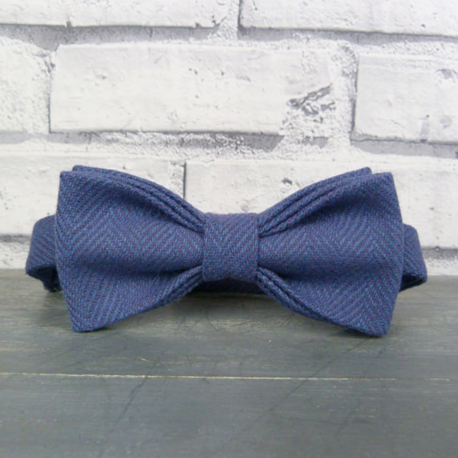 Tweed Bow Tie - Lavender Blue