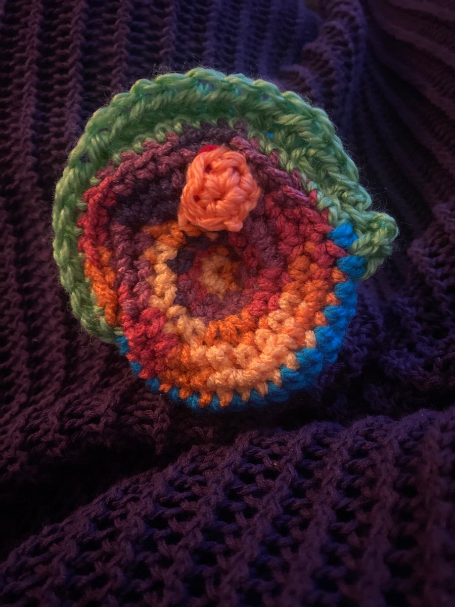 PRIDE flag crocheted vagina