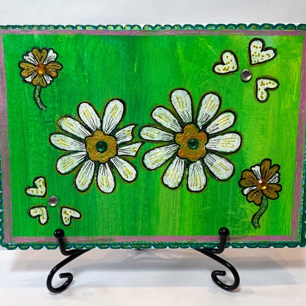 'Daisy Days' Hand Painted Art Card