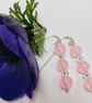 Sterling Silver Rose Quartz and Swarovski Crystal Earrings - Image 3