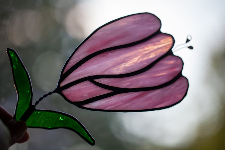 Stained Glass Flower Suncatcher