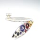 Silver Enamel Post Earrings - Image 3