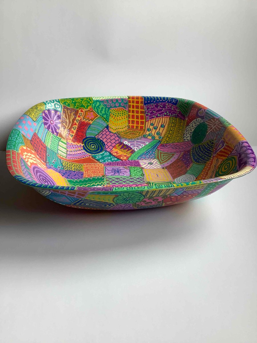 Square bamboo bowl up cycled