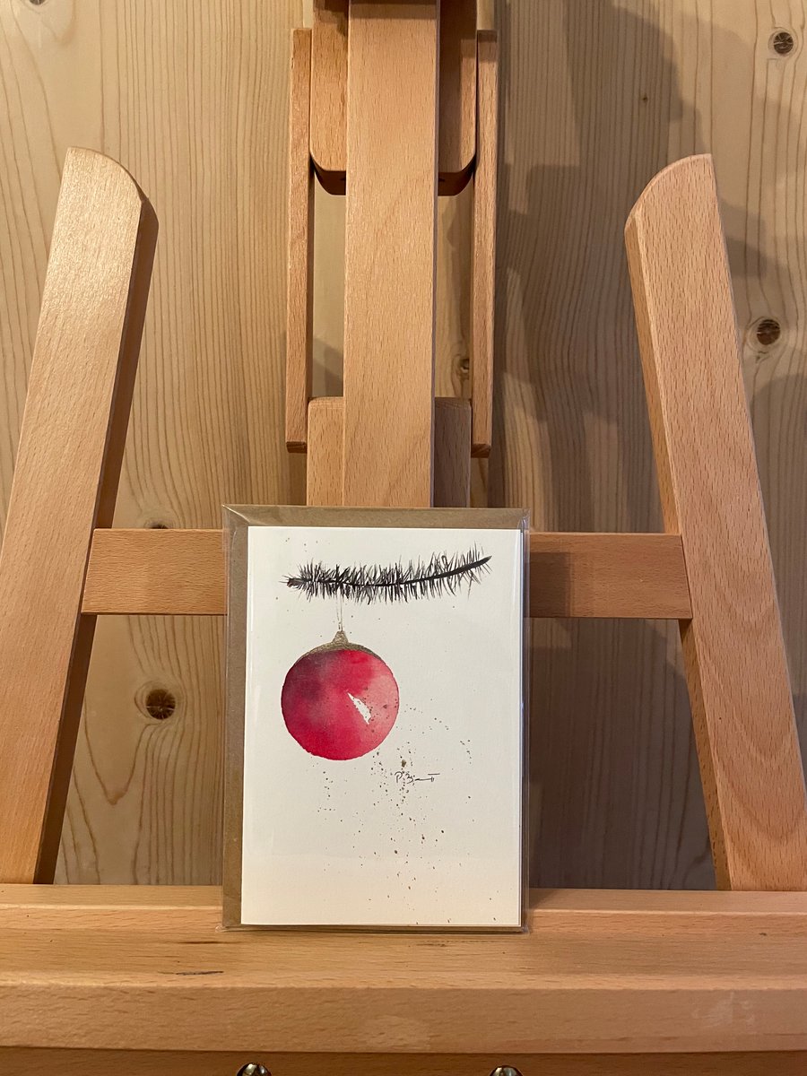 Two pack Christmas bauble cards 