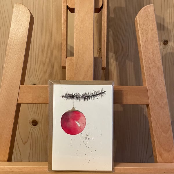 Two pack Christmas bauble cards 