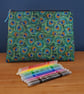 Peacock Feather Multi Purpose Zipper Bag with Matching Small Pouch - Image 4