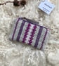 Woolly Wallet - Damson. Handwoven in Wales