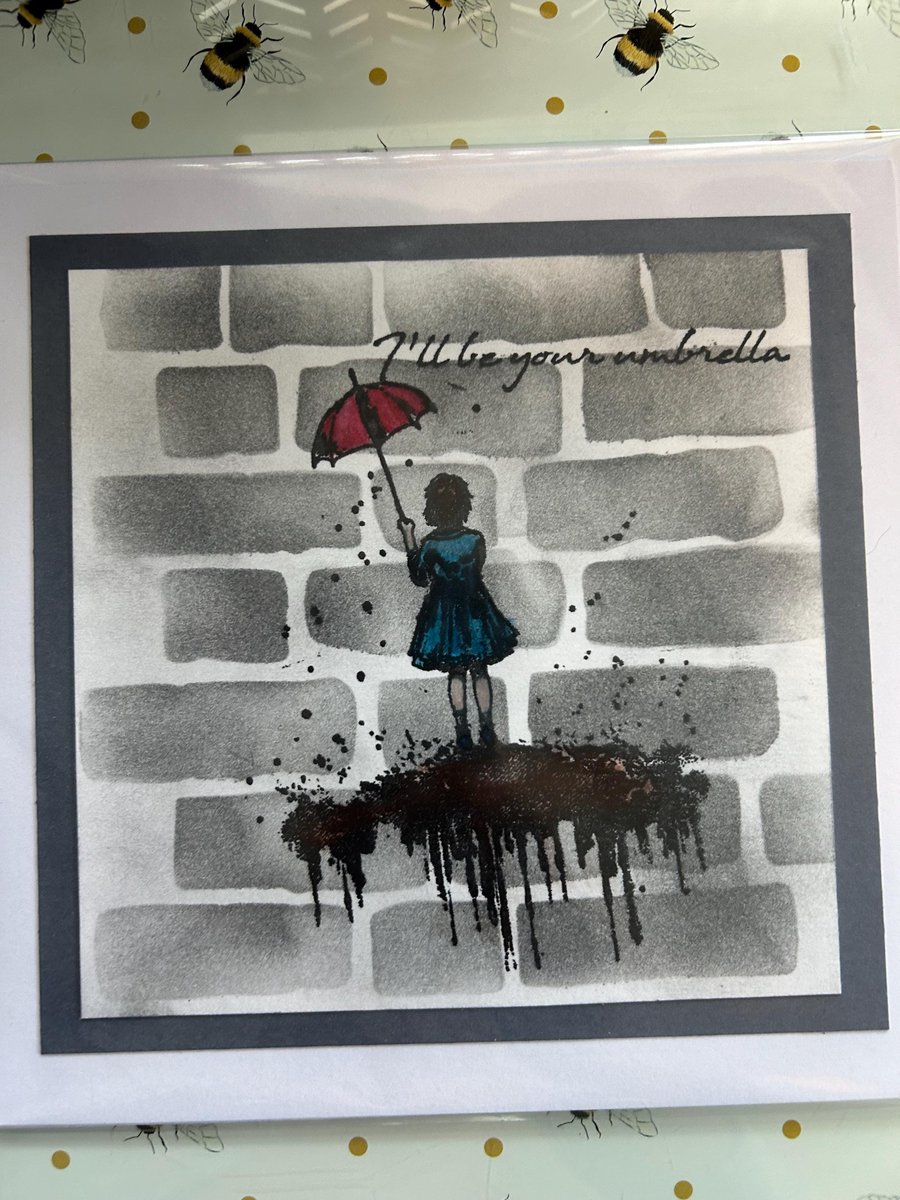 Handmade 7 I ll be your umbrella, girl in rain