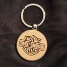 VARIOUS BRANDS Customised Motorcycle Laser Engraved Wooden Keyring