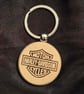 VARIOUS BRANDS Customised Car Bike Laser Engraved Wooden Keyring