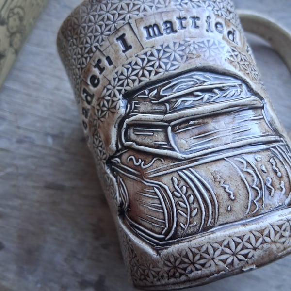 Coffee mug quote Ceramic handmade