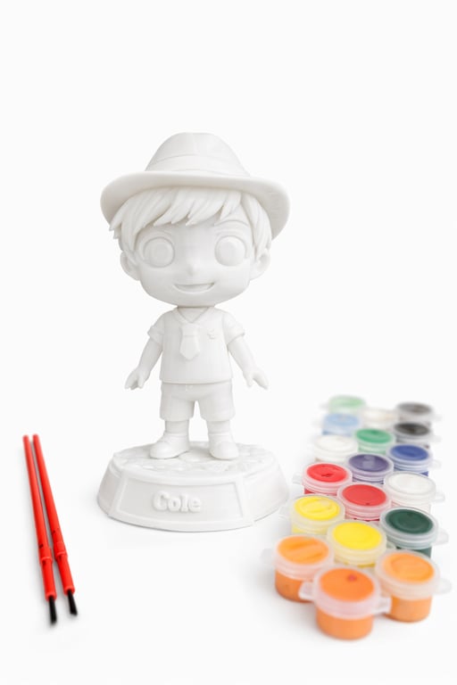 Personalised and custom chibi-pop culture figure - Paint-Your-Own design