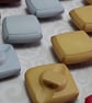 Vintage Casein square shank button 38L, 23.4mm 7 8" in 7 Colours x 5 Buttons - Image 5