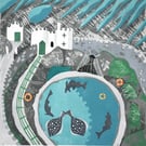 Port Logan Fish Pond - SEA COAST ROCK SCOTLAND FISH