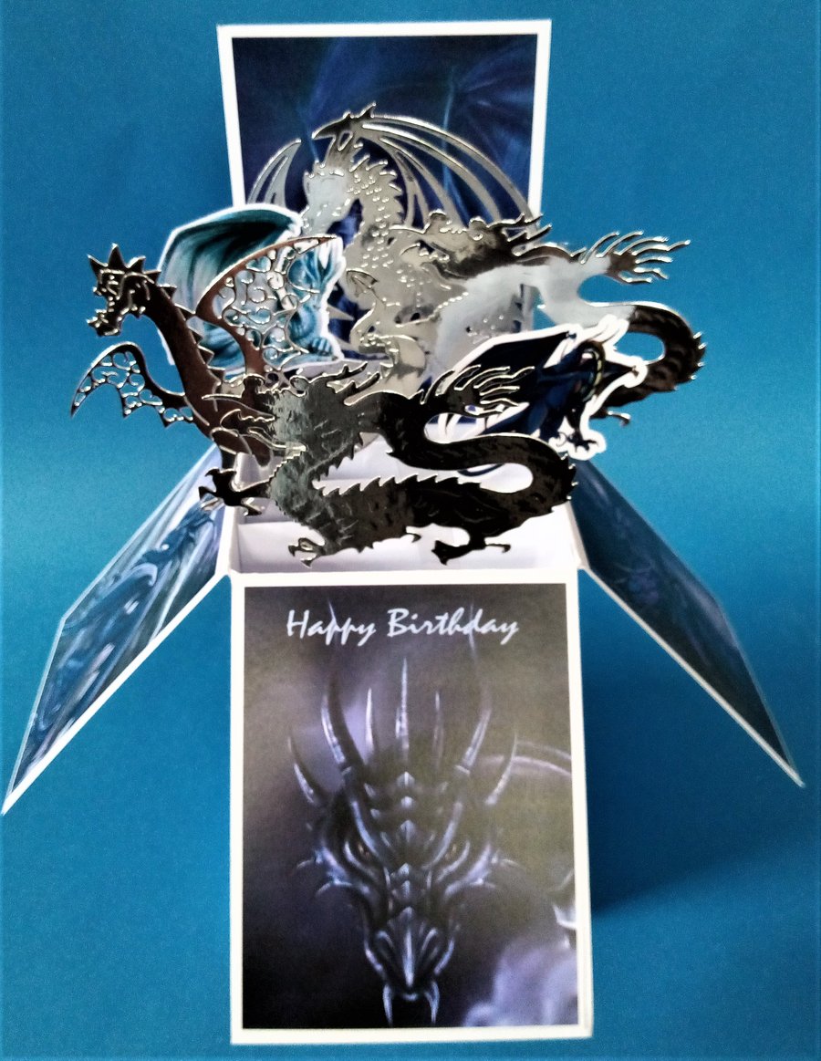 Birthday Card with Dragons