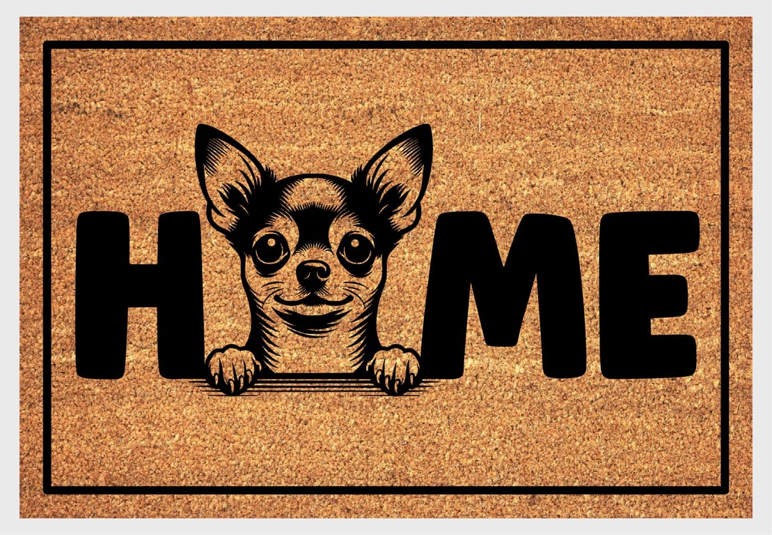 Chihuahua Home Door Mat No.4 - Chihuahua Dog Doormat - 3 Sizes