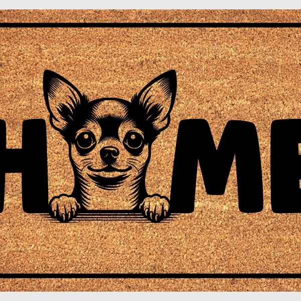 Chihuahua Home Door Mat No.4 - Chihuahua Dog Doormat - 3 Sizes