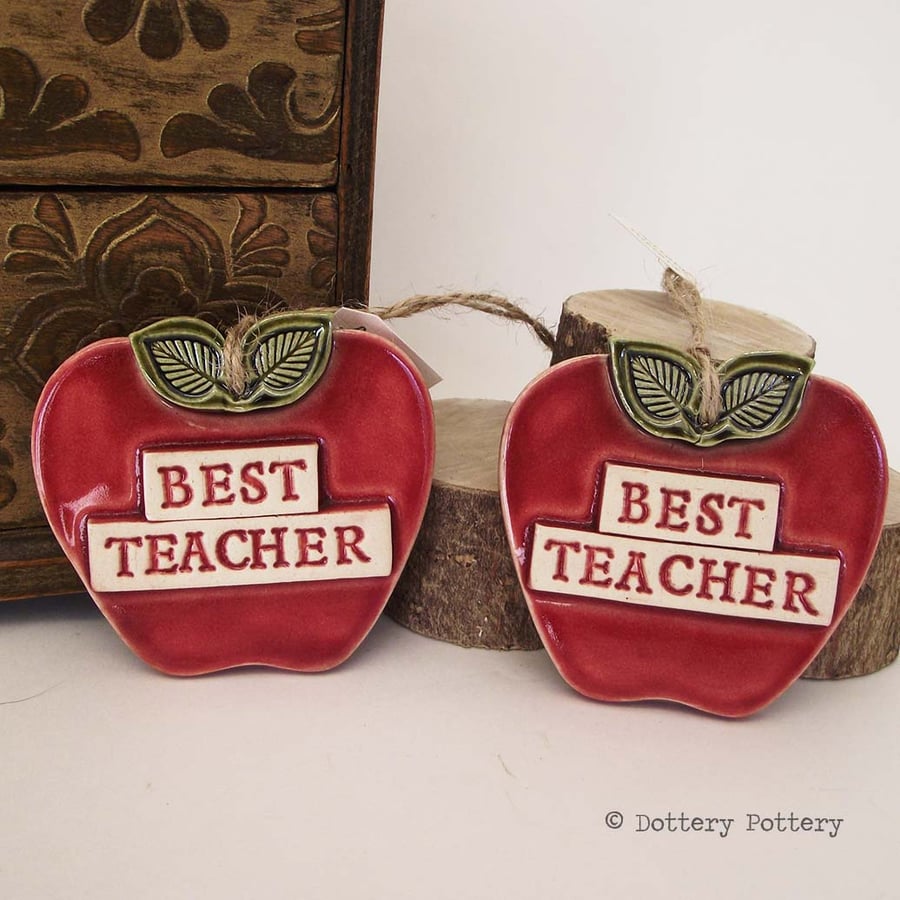 Ceramic Apple decoration Best Teacher