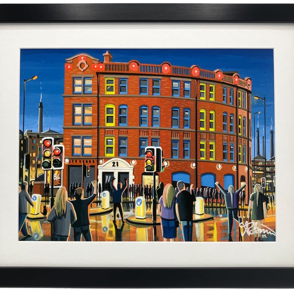 Manchester, Hacienda, Urban Cityscape Landmark Framed & Unframed Art Print Gift