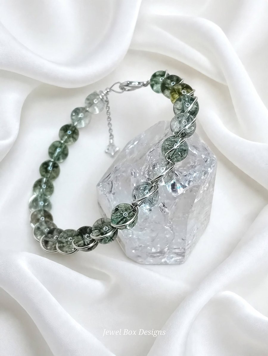 Green Phantom Quartz Bracelet