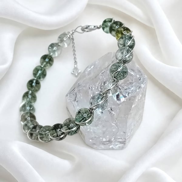 Green Phantom Quartz Bracelet