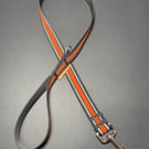 Reflective Dog Lead Blaze Orange with Stainless Steel Hardware