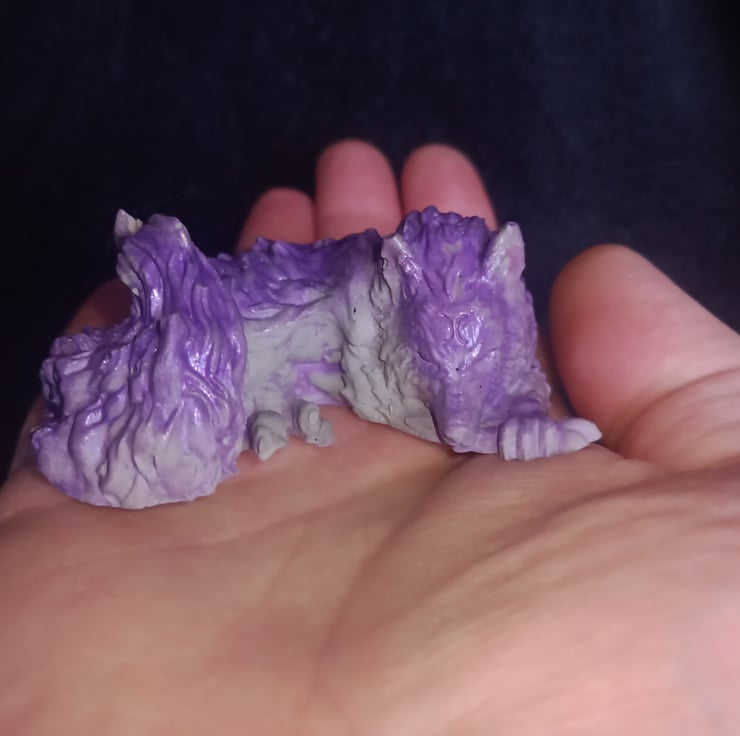 Handmade Resincrete Fantasy Wolf Ornament Fanta... - Folksy