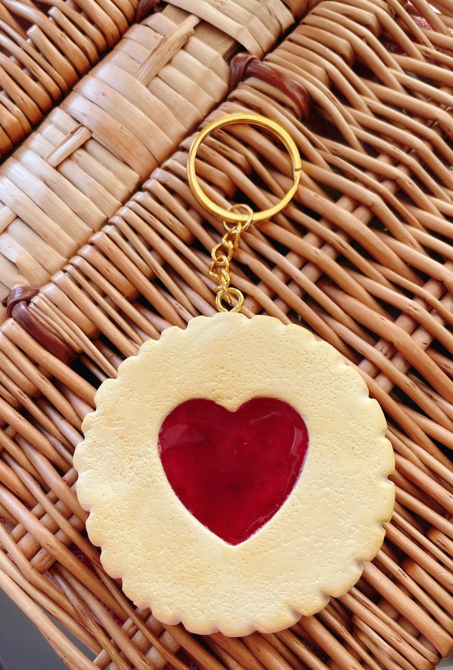 Jammy Heart Keyring