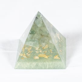 Resin & Green Aventurine Crystal Pyramid