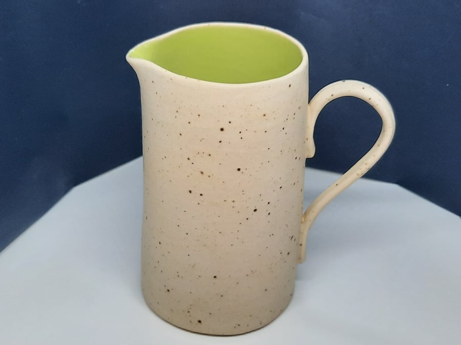 Lime green ceramic breakfast jug