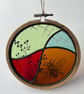 Perfectly Imperfect Stained Glass Embroidery Bee Hoop