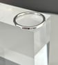 Sterling Silver Stacking Ring 2mm - Hammered-Faceted - Sizes H-Z  Handmade - Image 5
