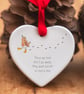 Walk Beside Us Ceramic Heart - Decorations for Life