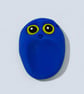 Royal Blue Emotional Support Owl Pocket Worry Stone Keepsake Gift - Image 4