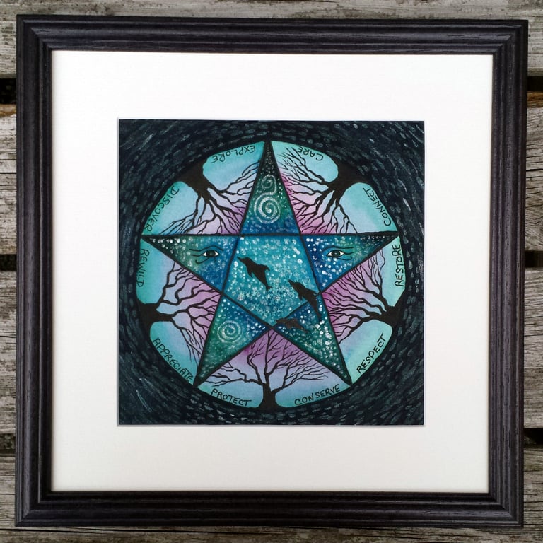 Nature Mandala, original painting, Perfectly Imperfect