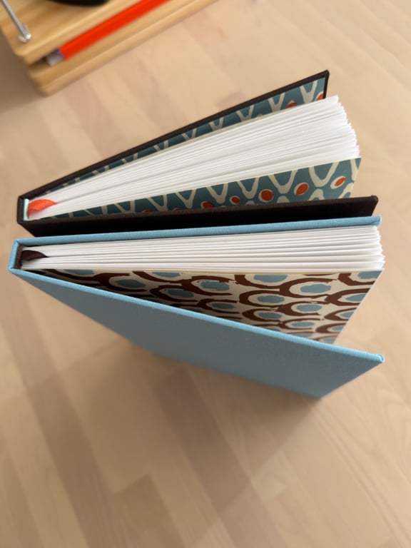 Clothbound A5 Sketchbook Plain Journal - Ribbon Bookmark - Foil Blocking