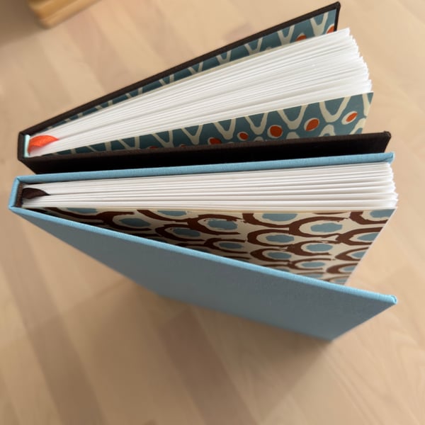 Clothbound A5 Sketchbook Plain Journal - Ribbon Bookmark - Foil Blocking