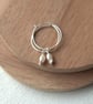 Simple Pearl Hoops in Sterling Silver - Image 4