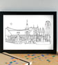 Bristol Skyline Art Print - Image 2