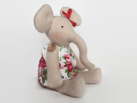 Elephant with Cath Kidston Rosali Dress. Can be personalised