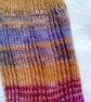 Hand-cranked Knitted Ribbed Wool Socks Size 4 to 5 - Image 3