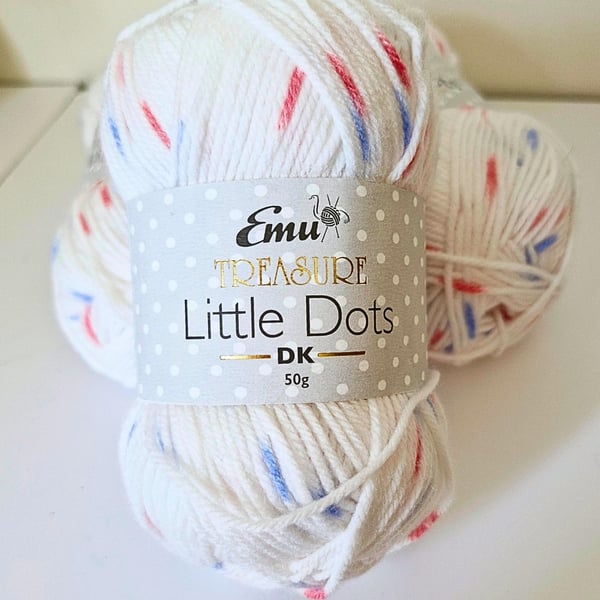Emu Treasure Little Dots DK Yarn 50 grm Ball - Row Your Boat