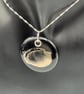 Tallin Seashell Fused Glass Pendant with Real Platinum Lustre Motif - Image 8