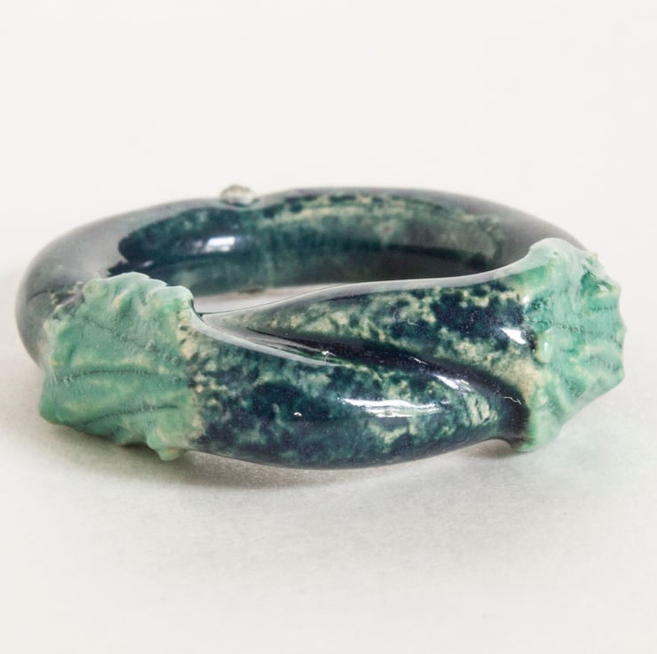 Ceramic Ring - Serpent Fin Band - Folksy