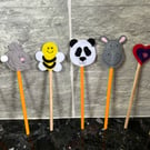 Hand Stiched Novelty Pencil Toppers