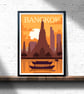 Bangkok retro travel poster, Bangkok print, Thailand travel poster - Image 1